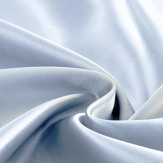 Homiest Baby Blue Satin Fitted Sheet - Image 5