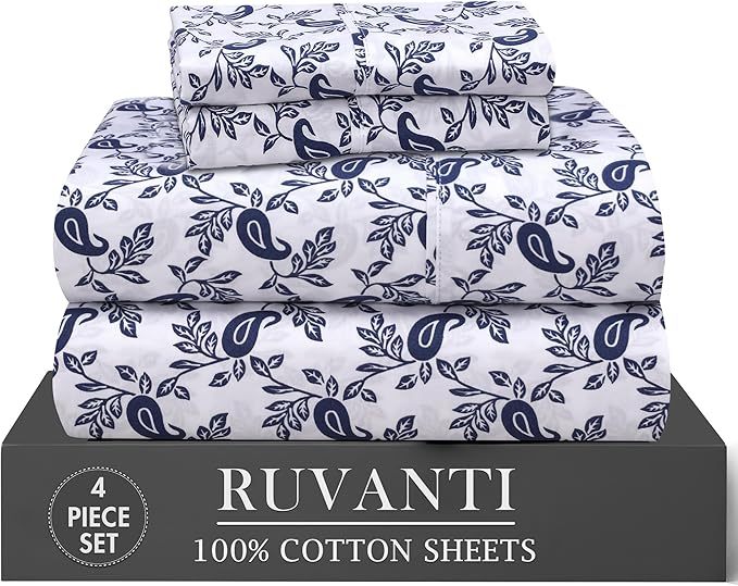 RUVANTI 4 Pcs Cotton Sheets by Ruvanti