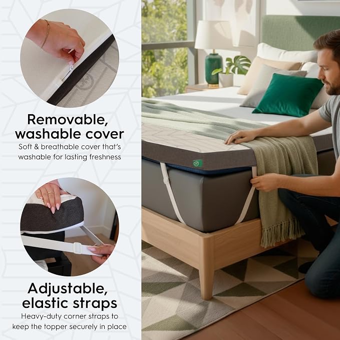 Sleepyhead Queen 3 Inch Premium Gel Mattress Topper – Cooling Gel Memory Foam - Image 2