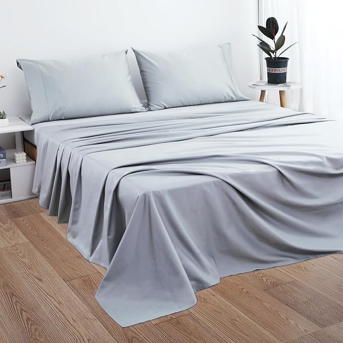 Cotton Full Flat Sheet Only, 600 Thread Count 100% Egyptian Cotton Top Sheet - Image 5