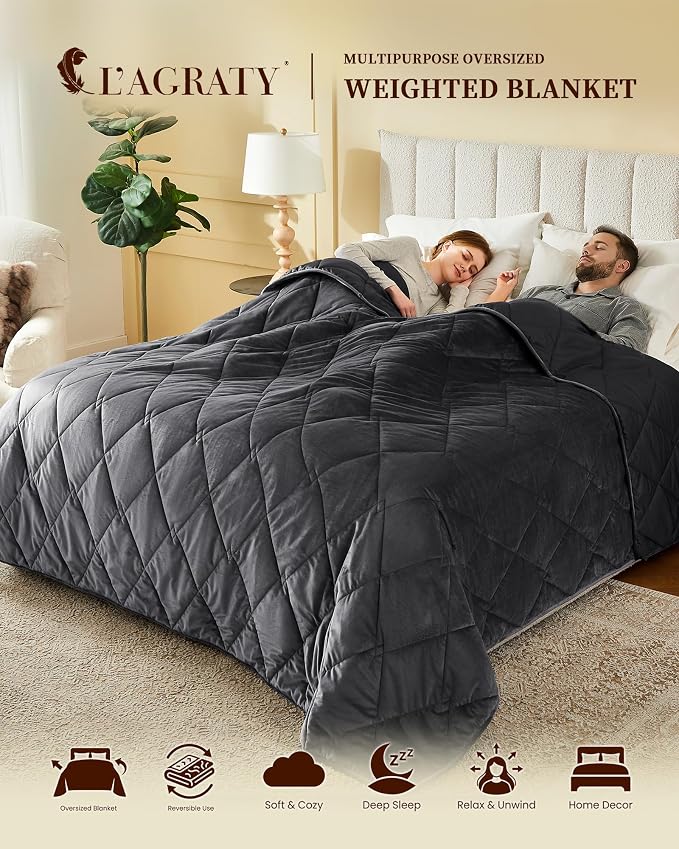 L'AGRATY Queen/King Size Weighted Blanket - Image 2