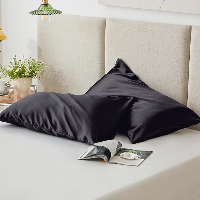 Love's cabin Satin Pillowcase Set of 2 Queen Size 20x30, Cooling Pillow Covers - Image 5