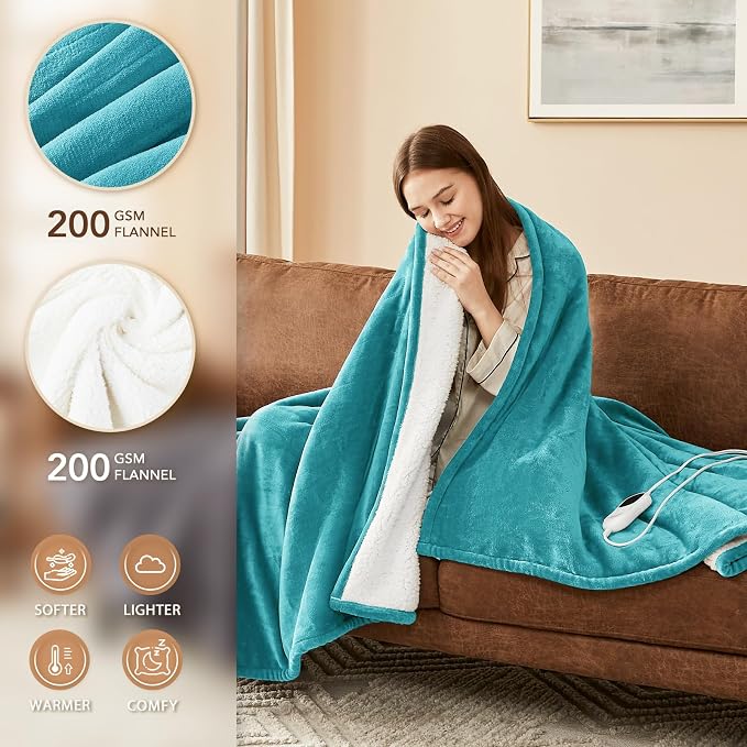 Homemate Electric Heated Blanket Full Size - Image 2