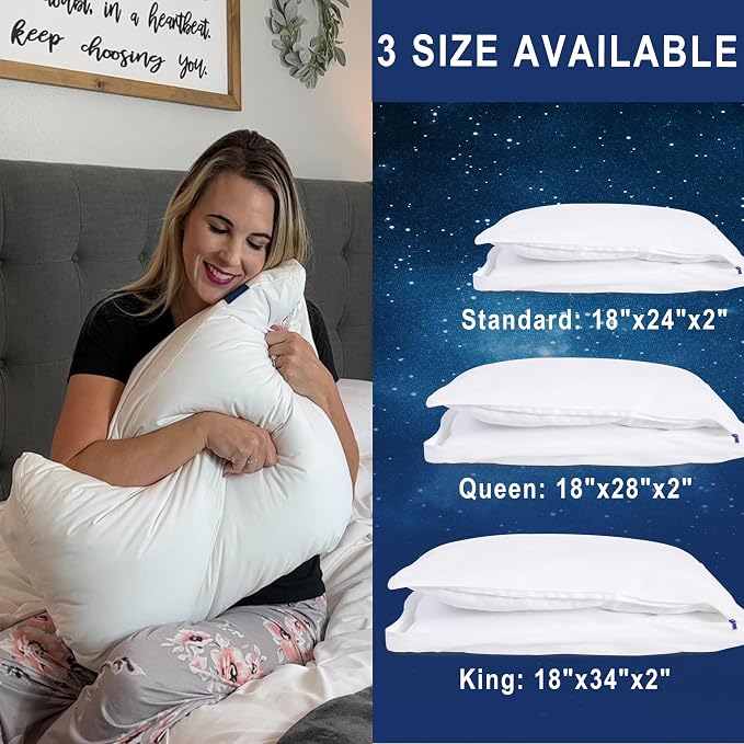 ACCURATEX Fluffy Pillow Cover, 100% Cotton Shell Filled - Image 6