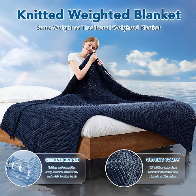 Topcee Knitted Weighted Blanket - Image 2