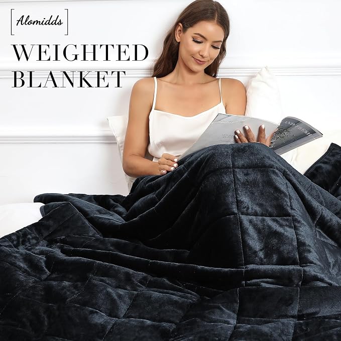 Alomidds Weighted Blanket Queen Size 15lbs 60x80 inches, Soft Plush Fleece - Image 8
