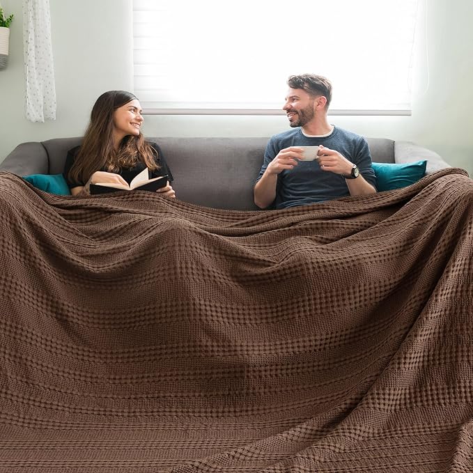 PHF Cooling Waffle Blanket California King Size, Lightweight 60% Rayon from - Image 8