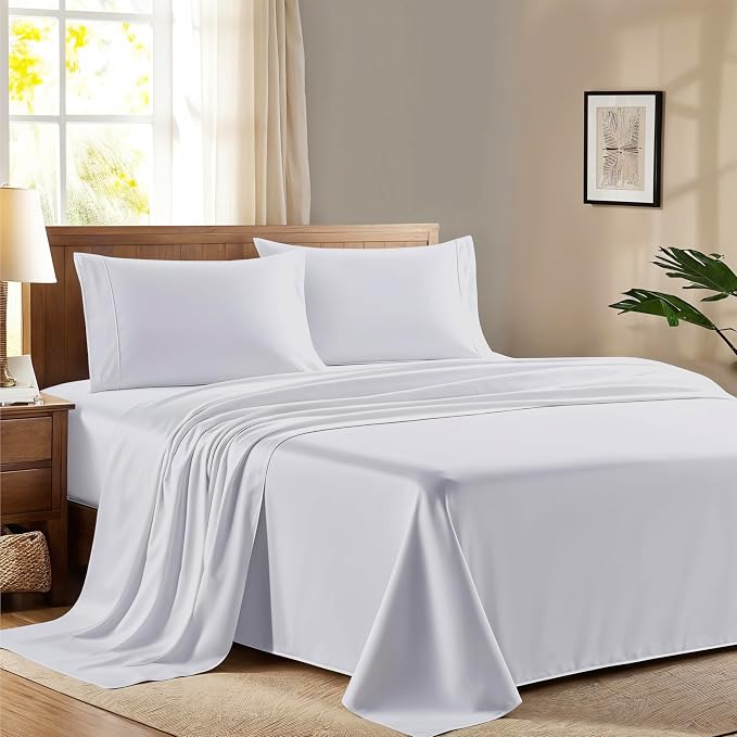 100% Egyptian Cotton King Size Sheet Set by AshtonSheets