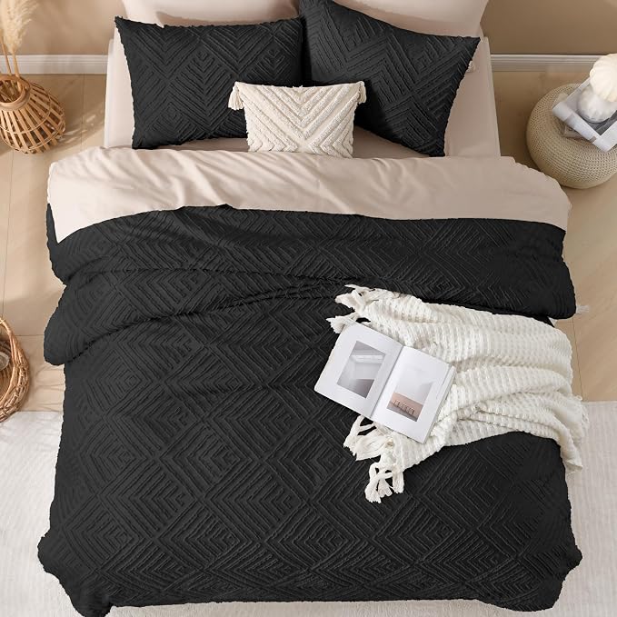 Andency Black Comforter King Set, 3 Pieces Boho Bedding Set & Collections - Image 7