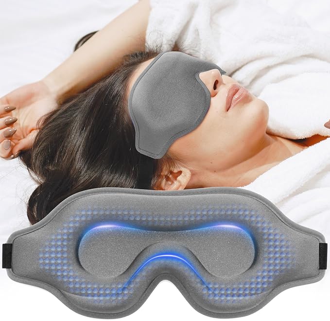 Weighted Eye Mask for Sleeping, 3D Contoured Sleep Mask Blackout by AlbatrossHealthNewEngland