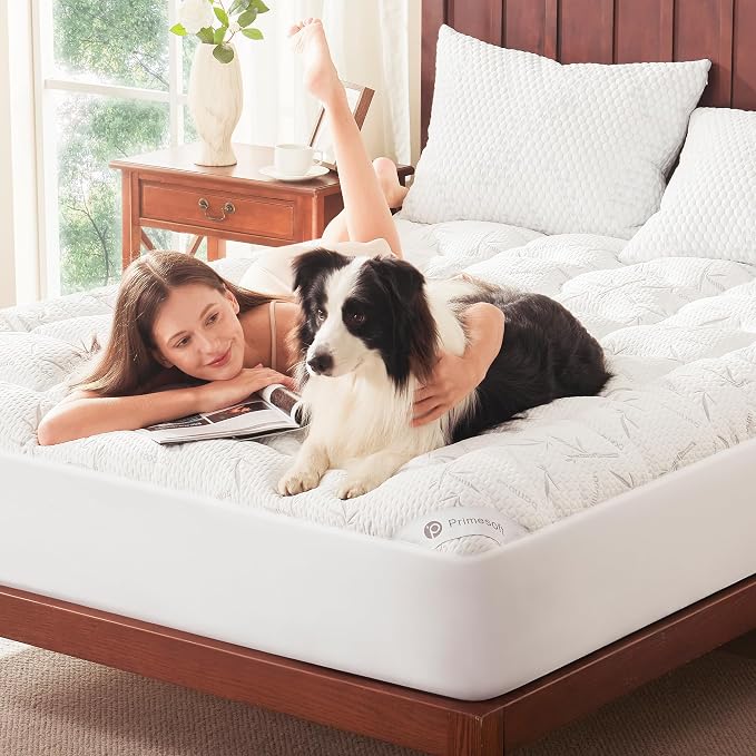 PRIMESOFT 100% Waterproof King Size Mattress Topper, Thick Pillow Top Mattress - Image 7