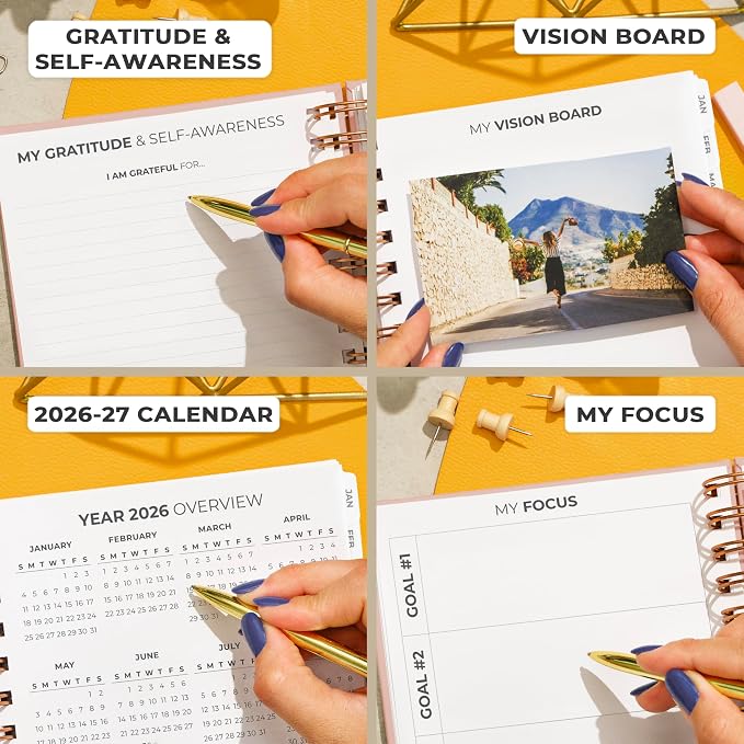 Clever Fox Dated Planner with Tabs 2026 – Weekly & Monthly Spiral Planner with - Image 6