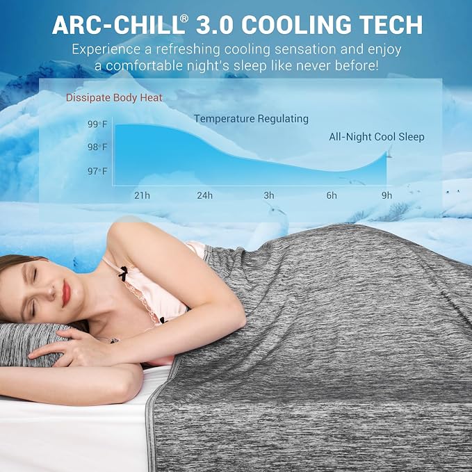 Elegear Revolutionary Cooling Blanket Twin, Absorbs Heat to Keep Body Cool - Image 2