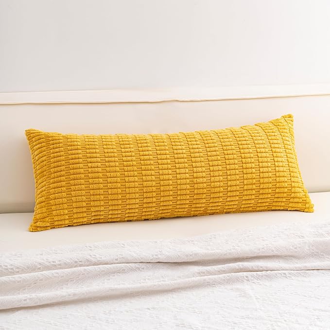 Aegero Corduroy Decorative Throw Pillow Covers 14x36 Inch Soft Striped Pillow by Unknown