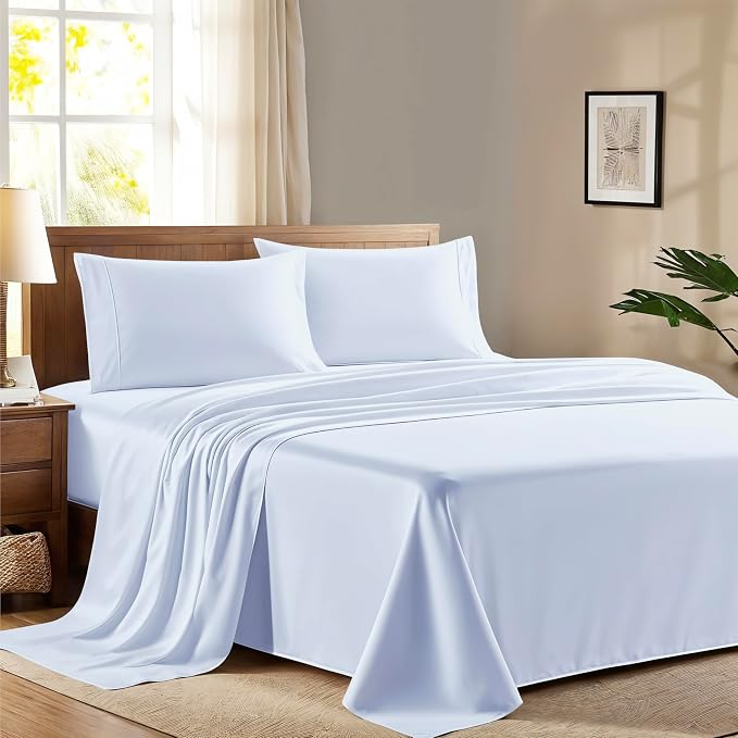 100% Egyptian Cotton Full Size Sheet Set by AshtonSheets