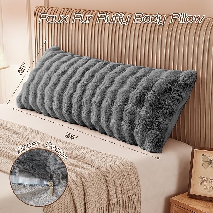 YZ HOME Faux Fur Fluffy Body Pillow - Image 6