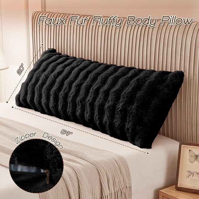 YZ HOME Faux Fur Fluffy Body Pillow - Image 6