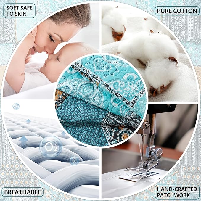 BEDIFANY Cotton California King Size Quilt - Image 5