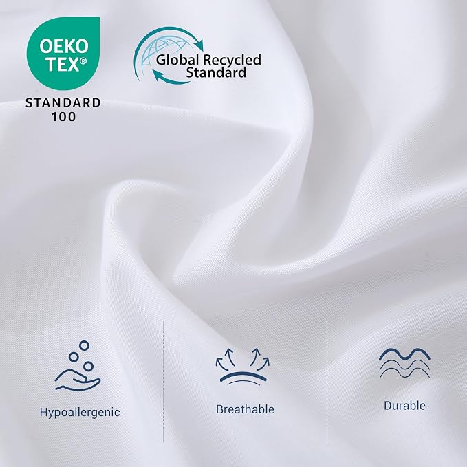 Bulk Queen Flat Sheets Only, Color-Coded Hem Threads, Wrinkle-Free Shrinkage - Image 2