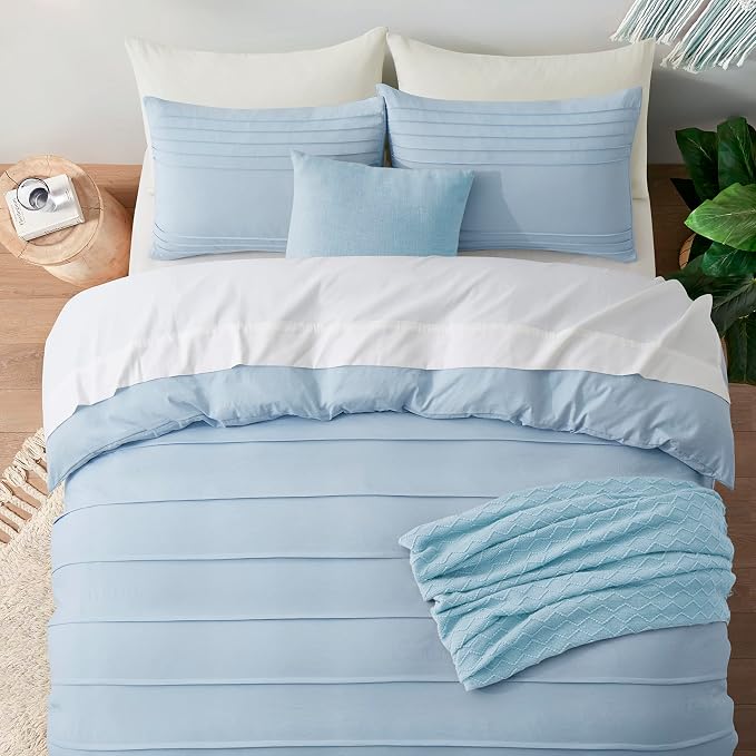 Oli Anderson Airy Blue Duvet Cover Queen Size - Image 5