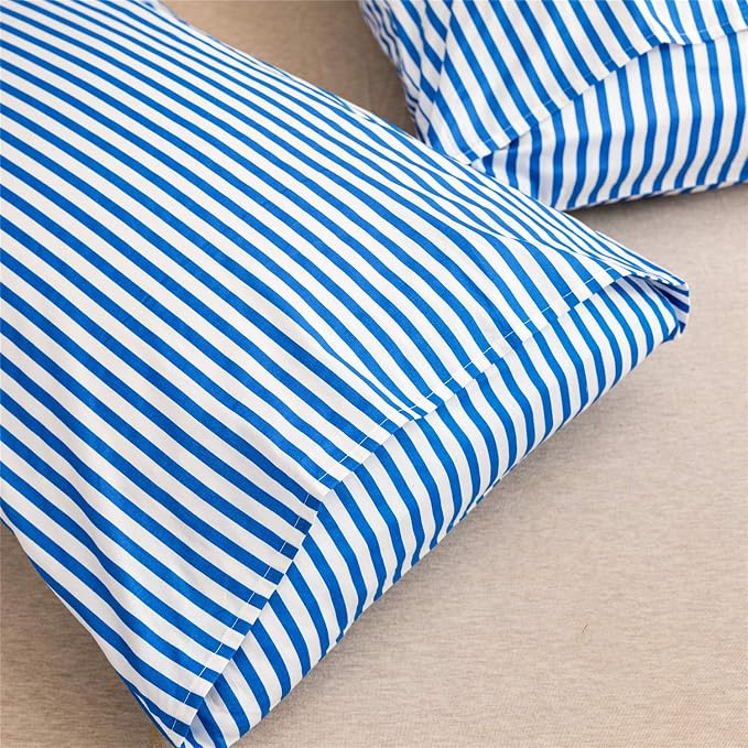 JELLYMONI 100% Natural Cotton 3pcs Striped Duvet Cover Sets, - Image 8