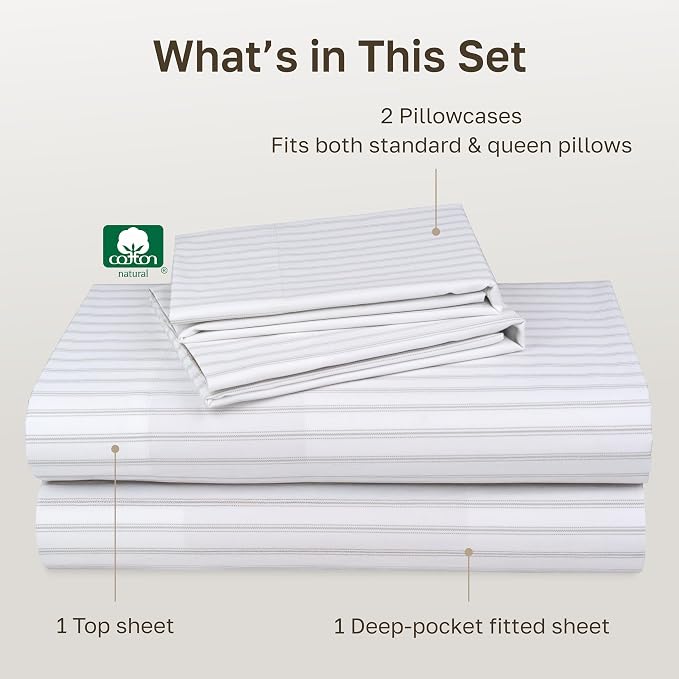 CALIFORNIA DESIGN DEN 5-Star Hotel 600 Thread Count 100% Cotton, Soft & Smooth - Image 4