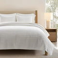 EVERGRACEHOME 100% Cotton Modern Lines Quilt Set Queen Size, Pre-Washed Soft by EVERGRACEHOME