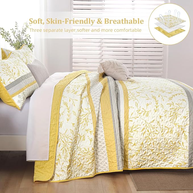 DJY Striped Quilt Set King Size - Image 3