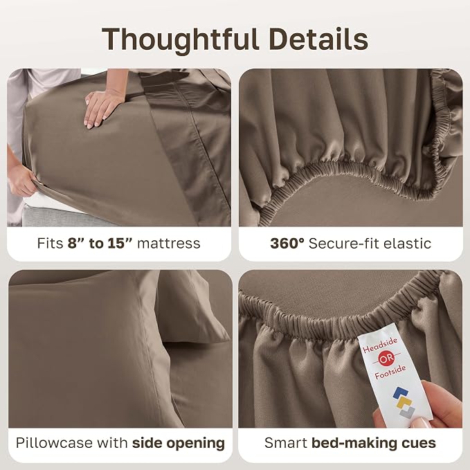 California Design Den Twin Bed Sheets 100% Cotton, 600 Thread Count Sateen - Image 6