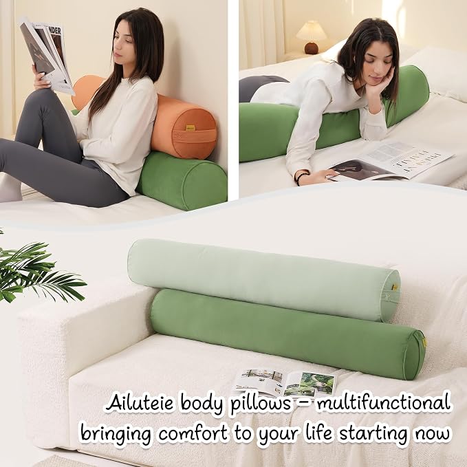 Body Pillow for Adults, Long Round Pillow, Big Cylindrical Pillow, Large Full - Image 7