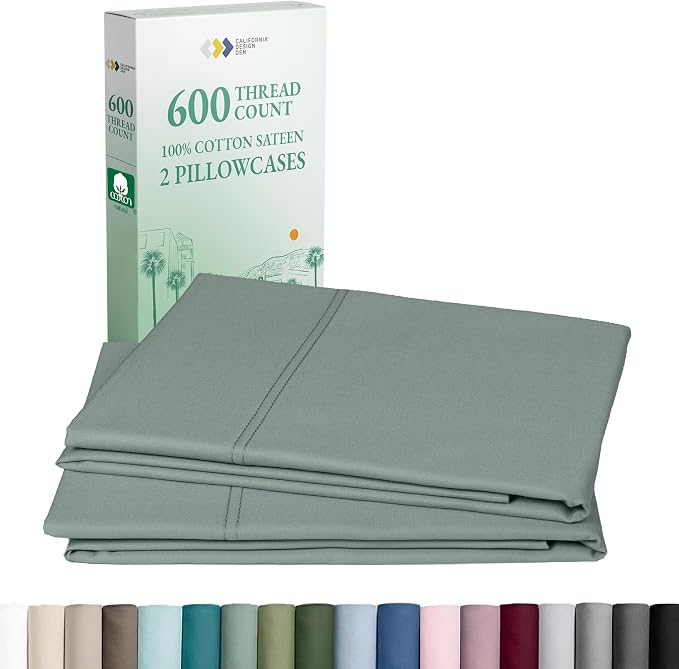 CALIFORNIA DESIGN DEN Luxuriously Soft Hotel Quality 600 Thread Count, 100% by CaliforniaDesignDen