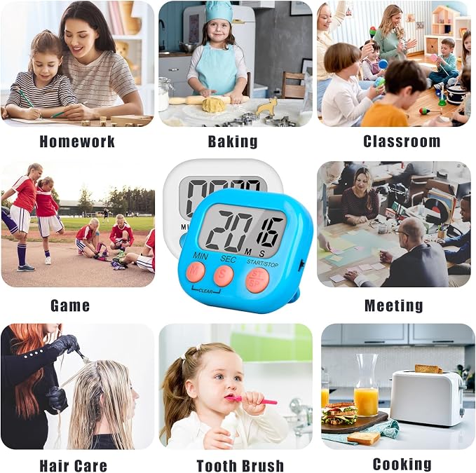 ZILLEEN Classroom Timer for Kids Teachers 6 Pack Digital Timers - Image 5