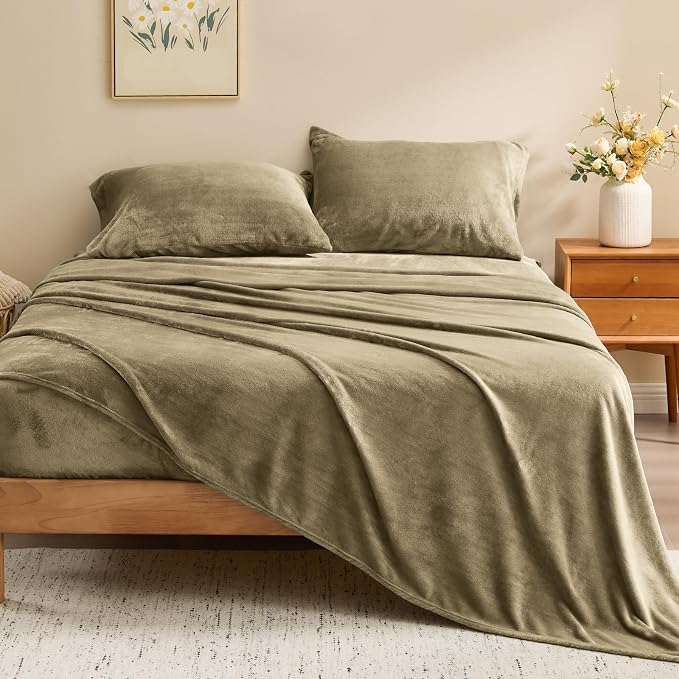 BEDELITE Flannel Sheets Full Size Camel - Image 2