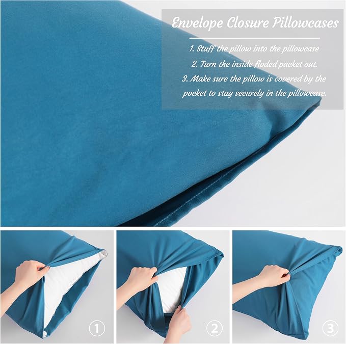 NTBAY King Pillow Cases Set of 2, 2 Pack Brushed Microfiber 20x36 Pillow Cases - Image 4