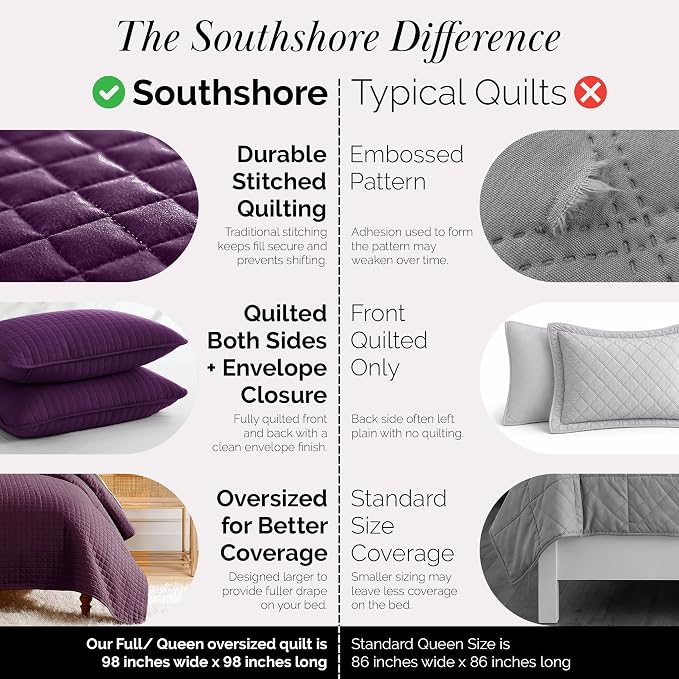 Southshore Fine Living, Inc. Quilts, Queen Size/Full Size Quilt Bedding Set - Image 4