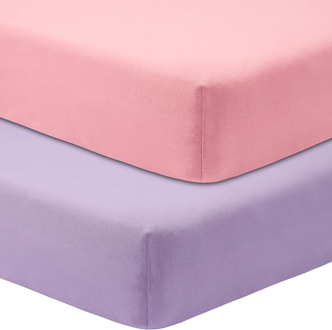 GUNTAIL Crib Sheets for Boys Girls, 100% Cotton Fitted Crib Sheet 2 Pack for by GUNTAIL