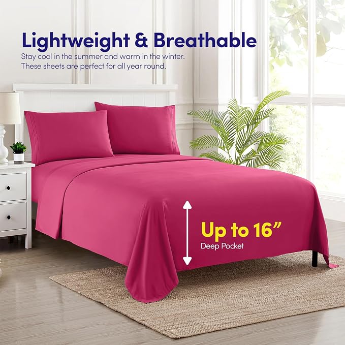 Twin Size Sheet Set with Built-in Sheet Straps - Image 3