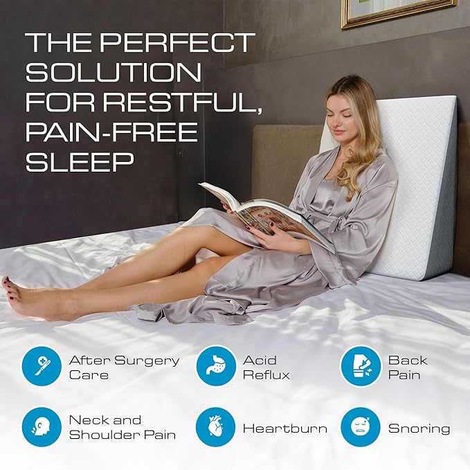 Kolbs Bed Wedge Pillow for Sleep Apnea, FSA Eligible Acid Reflux, and Back Pain - Image 5