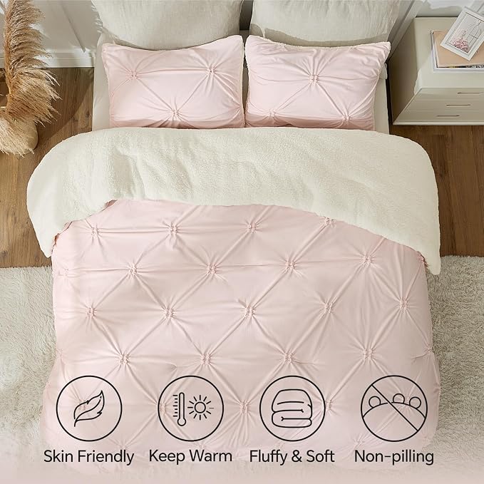 BEDELITE Pintuck Fluffy King Size Comforter Set - Image 6