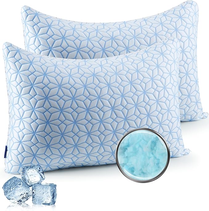 puredown® Standard Pillows Set of 2, Cooling Pillow Full Size 2 Pack, by Puredown