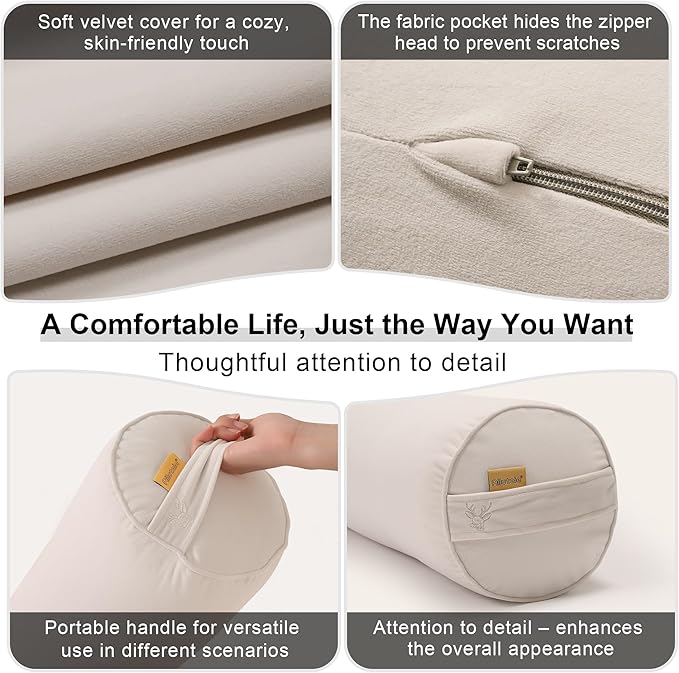 Body Pillow for Adults, Long Round Pillow, Big Cylindrical Pillow, Large Full - Image 5
