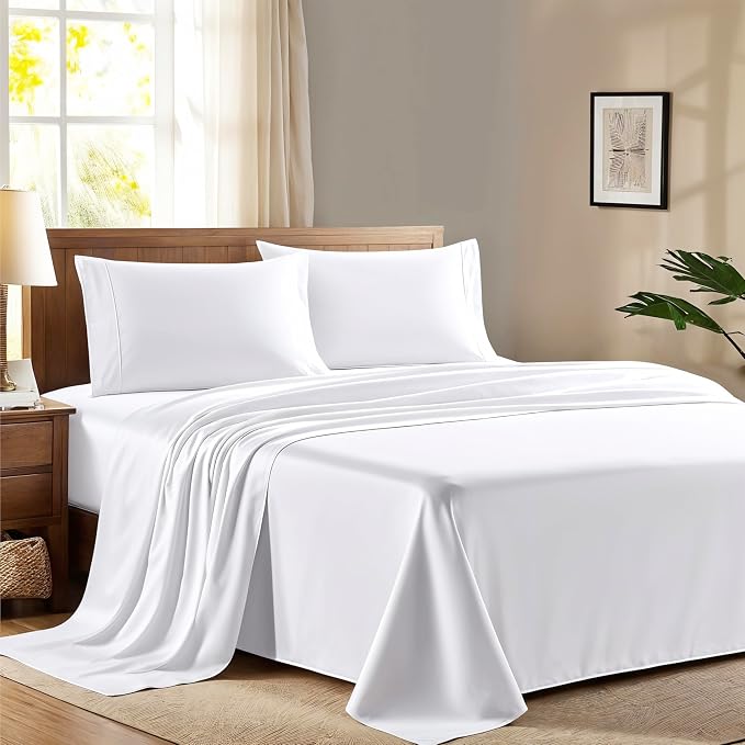 100% Egyptian Cotton Full Size Sheet Set by AshtonSheets