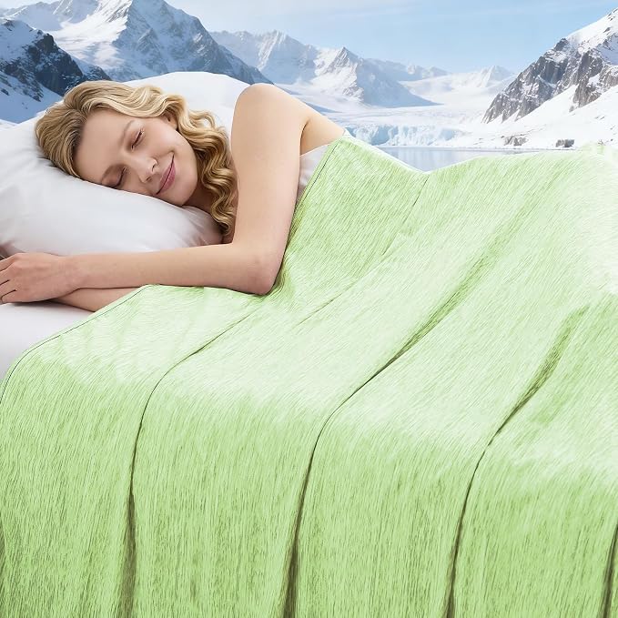 Cooling Blanket King Size, Cold Blanket Thin Lightweight Breathable Soft by PENGZHUTECHNOLOGY