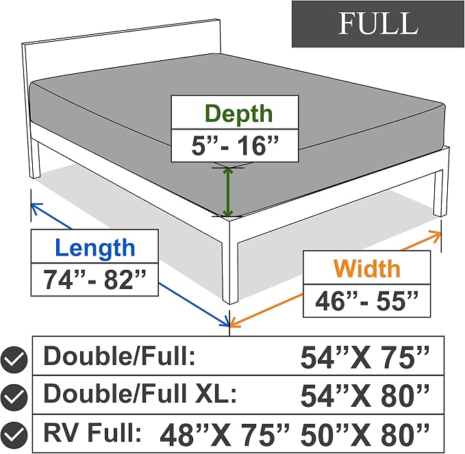 Soft Stretch Full Size Fitted Sheet Only - Image 6