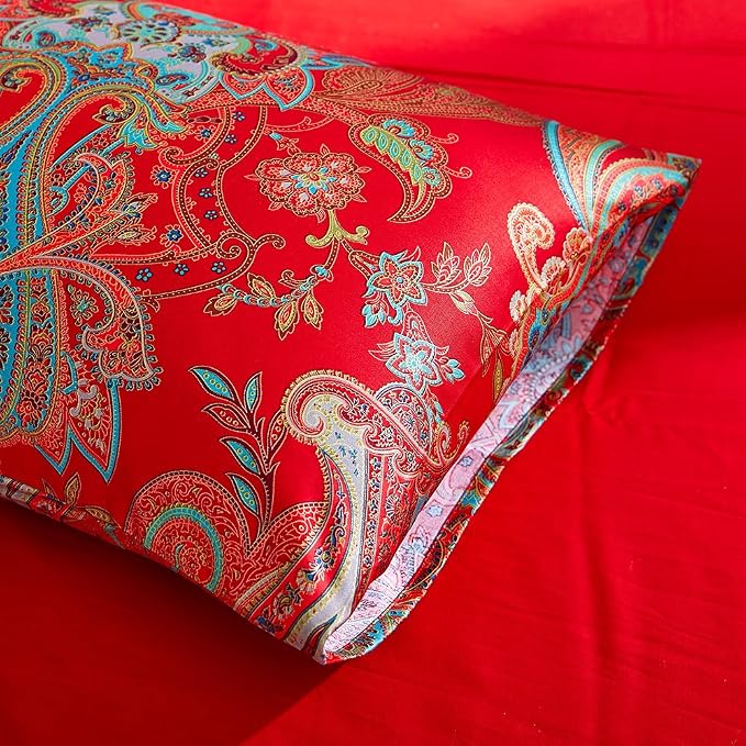 mixinni Long Staple Cotton Percale Paisley Duvet Cover - Image 6