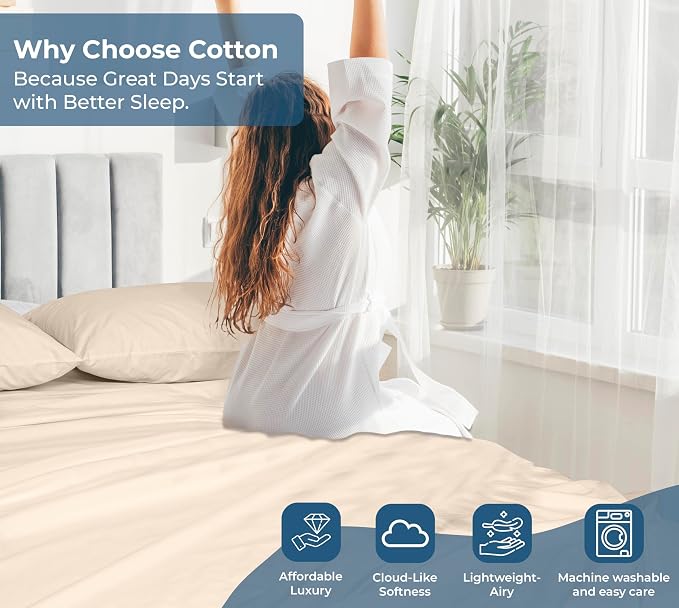 Royale Linen 100% Organic Cotton California King Flat Sheet Only - Image 7