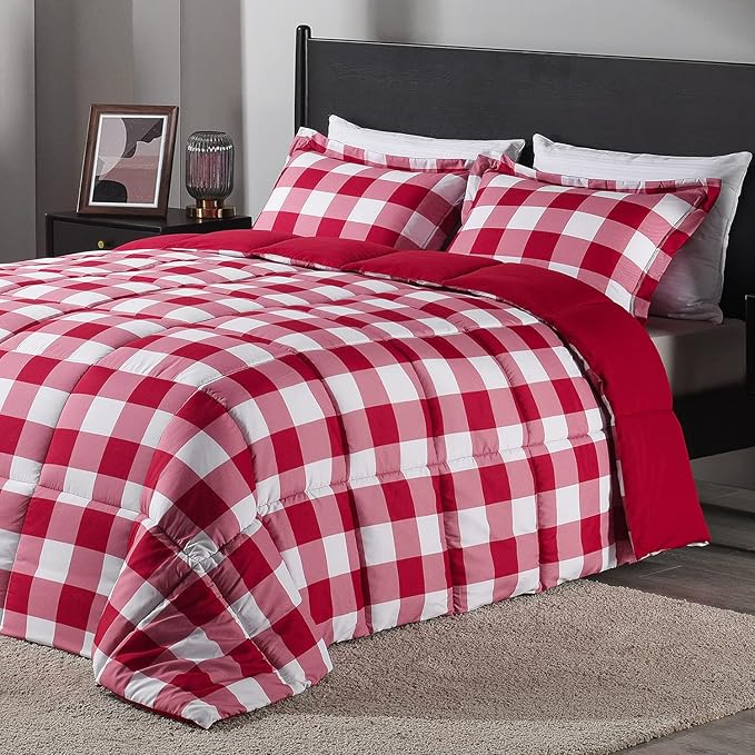 downluxe Lightweight Plaid Comforter Set by Downluxe