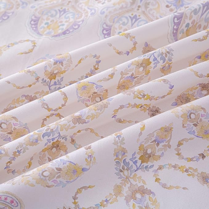 OAITE Duvet Cover Set King Size Floral Pattern Ultra Soft 100% Cotton Duvet - Image 6