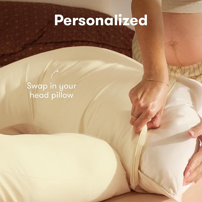 Frida Mom Full Body Support Pregnancy Pillow, Cooling Pregnancy Pillow - Image 3