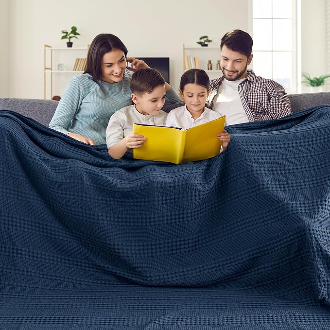 PHF Cooling Waffle Blanket California King Size, Lightweight 60% Rayon from by PHF